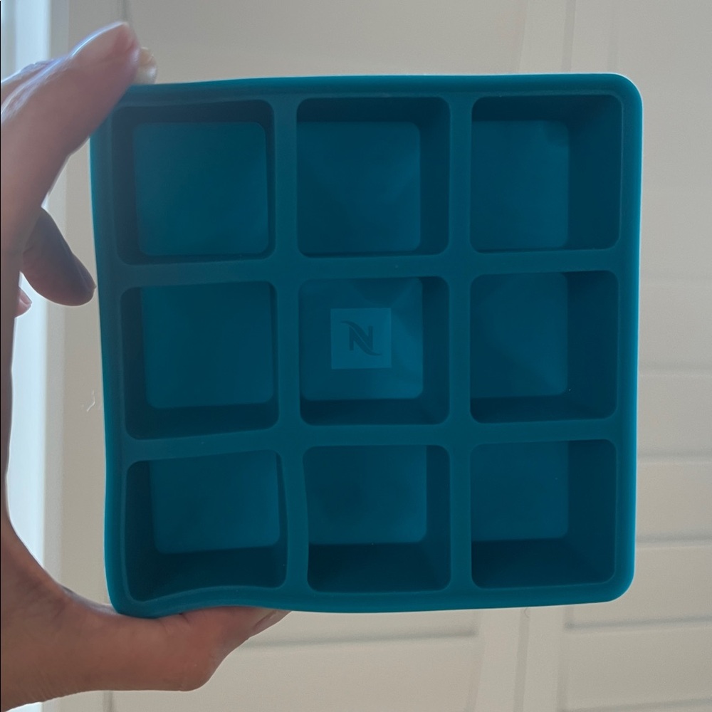 Nespresso Barista Ice Cube Tray Teal Blue Green